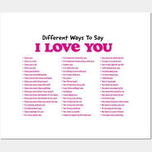 different ways to say i love you Posters and Art